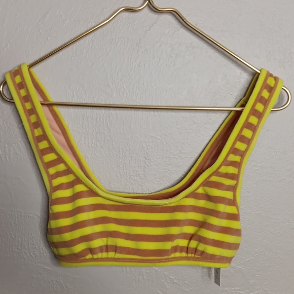 Madewell Striped Terry Pullover Bikini Top Size Small NWT - Picture 7 of 7